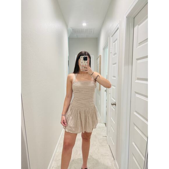 Abercrombie and fitch checkered halter mini dress - size small - Picture 1 of 5